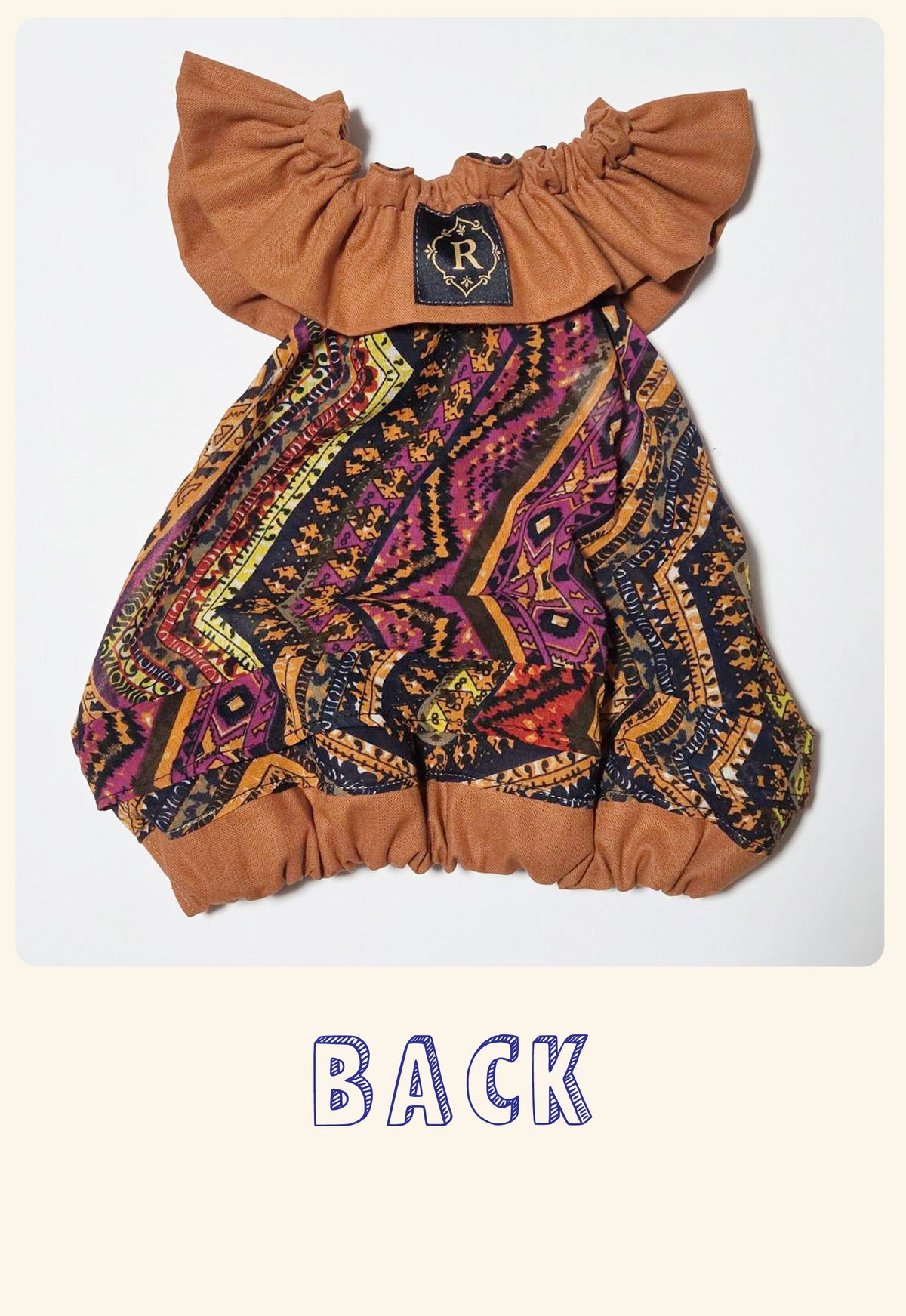 【10/10 NEW!!】ORIENTAL PATTERN CHIFFON FRILL COLLAR TOPS◇RIO STYLE◇-dog resort wear-