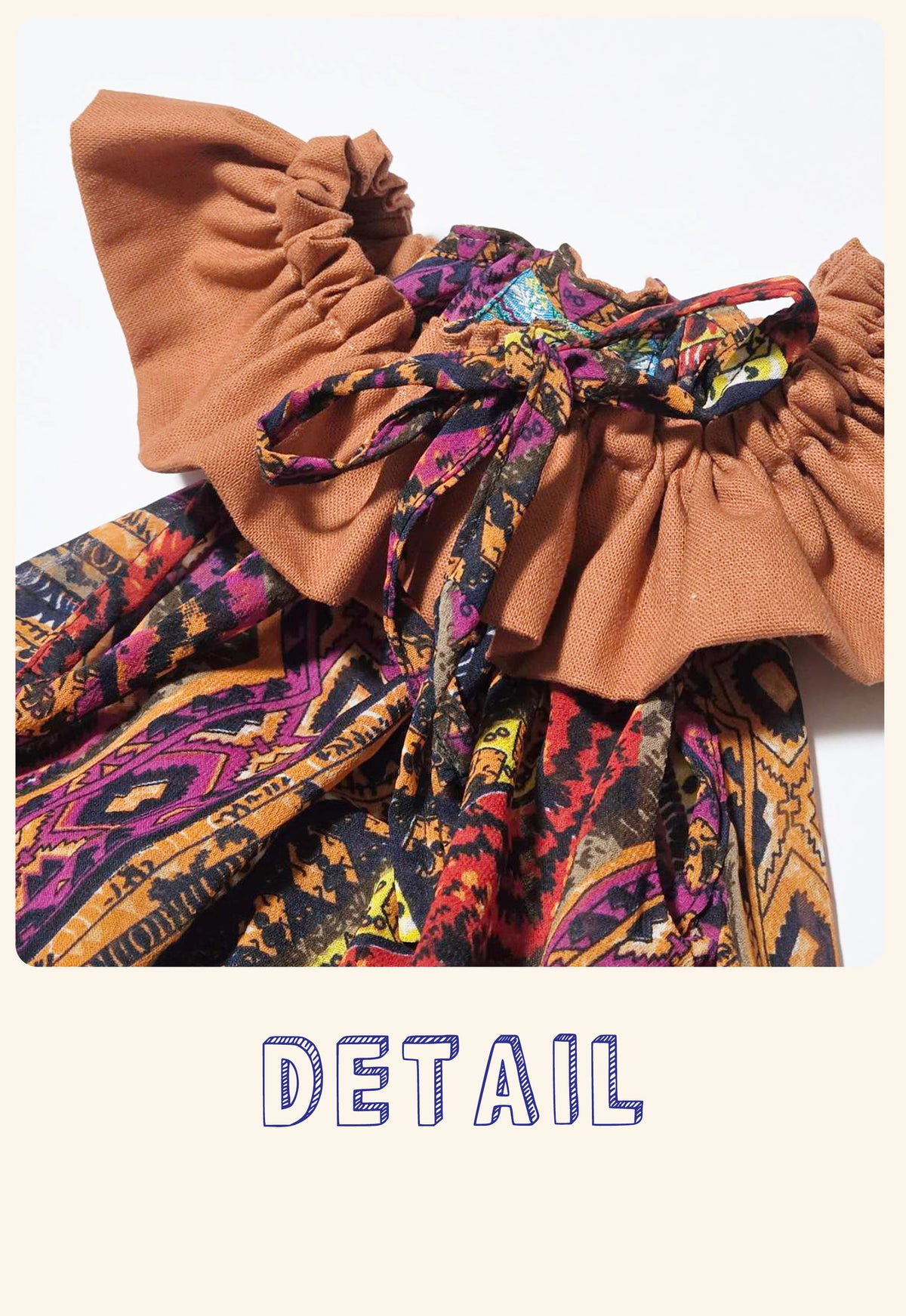 【10/10 NEW!!】ORIENTAL PATTERN CHIFFON FRILL COLLAR TOPS◇RIO STYLE◇-dog resort wear-