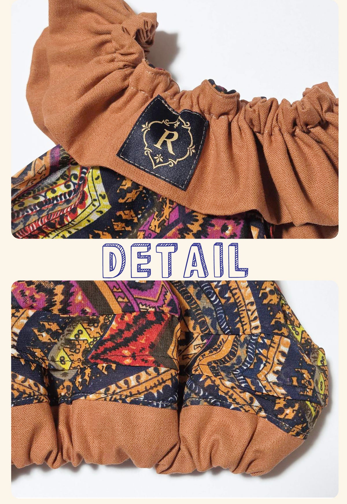 【10/10 NEW!!】ORIENTAL PATTERN CHIFFON FRILL COLLAR TOPS◇RIO STYLE◇-dog resort wear-