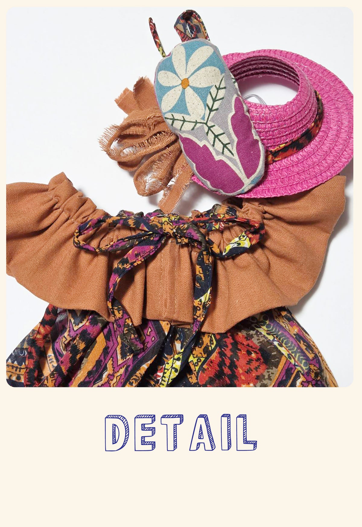 【10/10 NEW!!】ORIENTAL PATTERN CHIFFON FRILL COLLAR TOPS◇RIO STYLE◇-dog resort wear-