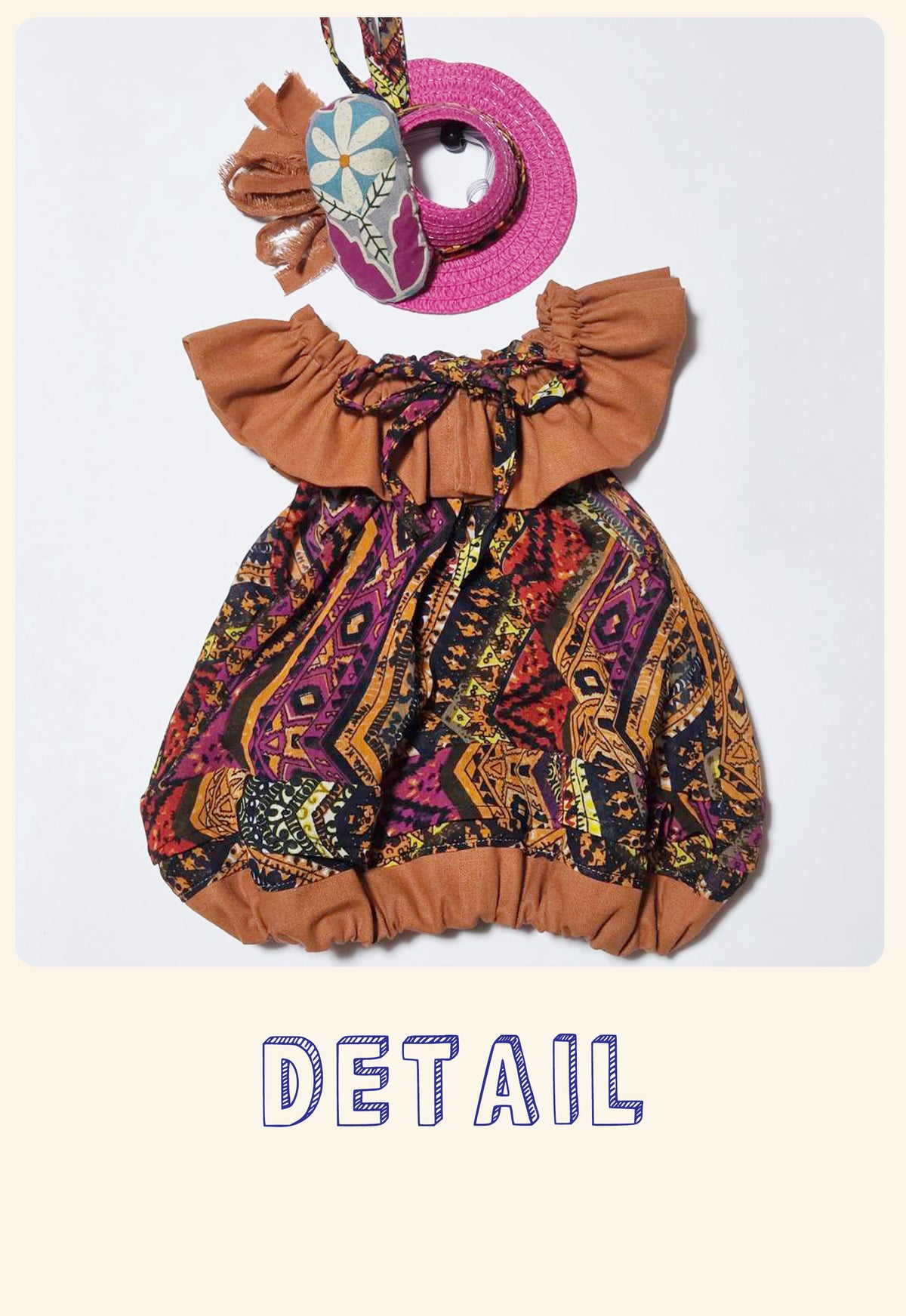 【10/10 NEW!!】ORIENTAL PATTERN CHIFFON FRILL COLLAR TOPS◇RIO STYLE◇-dog resort wear-