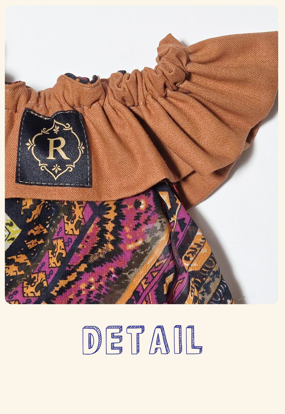 【10/10 NEW!!】ORIENTAL PATTERN CHIFFON FRILL COLLAR TOPS◇RIO STYLE◇-dog resort wear-