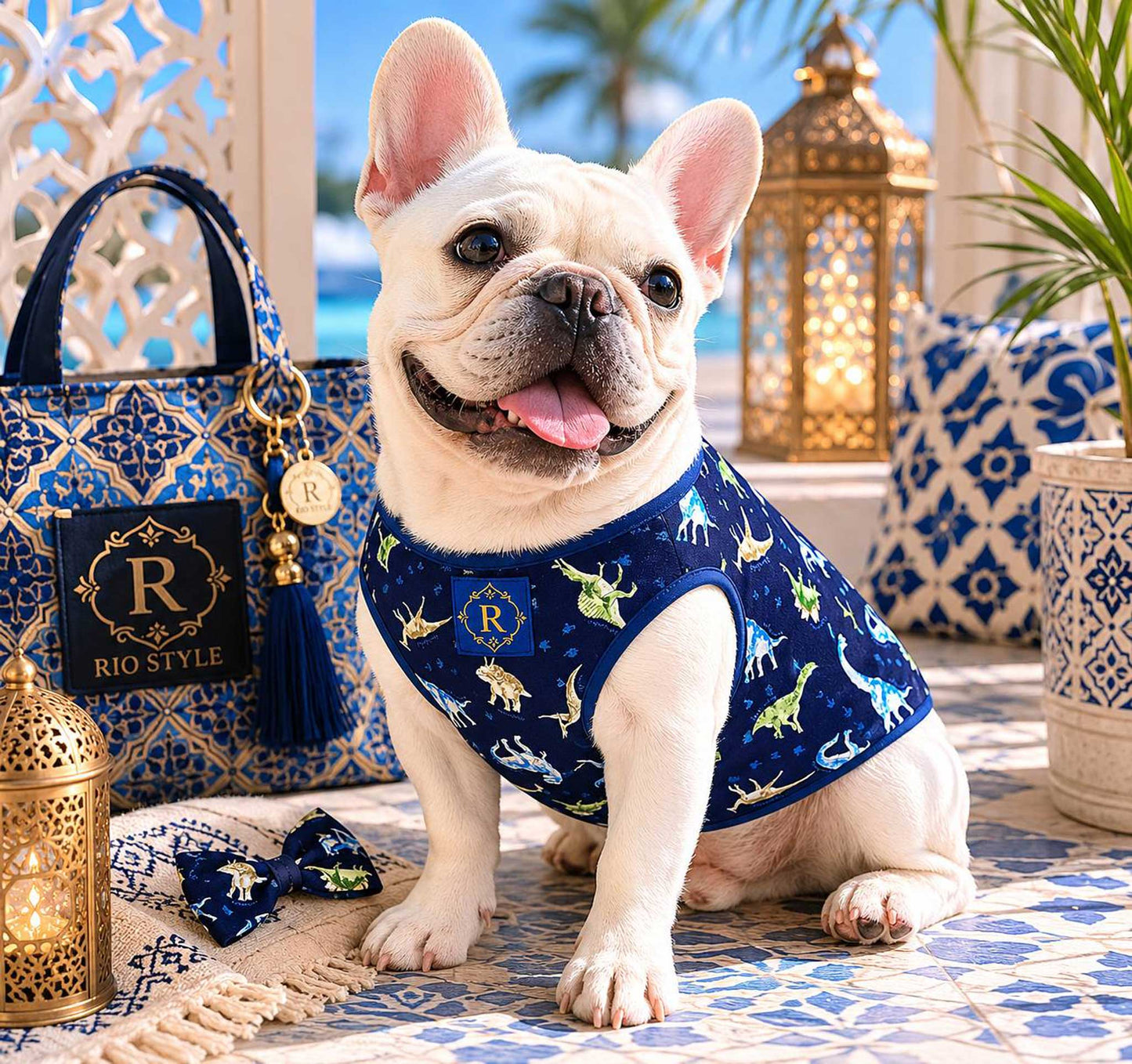 Cute KAIJU Print TOPS◇RIO STYLE◇-dog resort wear-