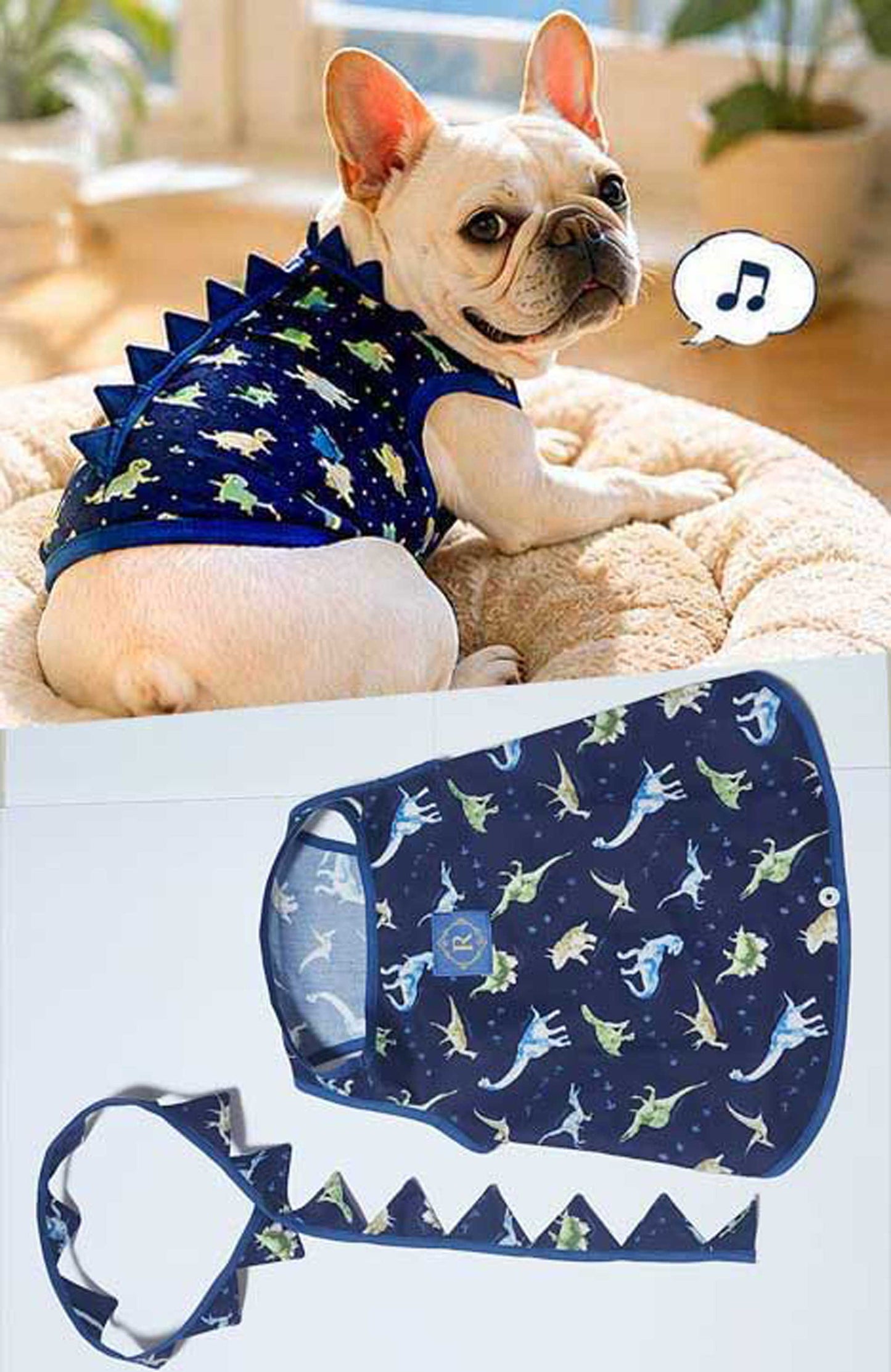 Cute KAIJU Print TOPS◇RIO STYLE◇-dog resort wear-
