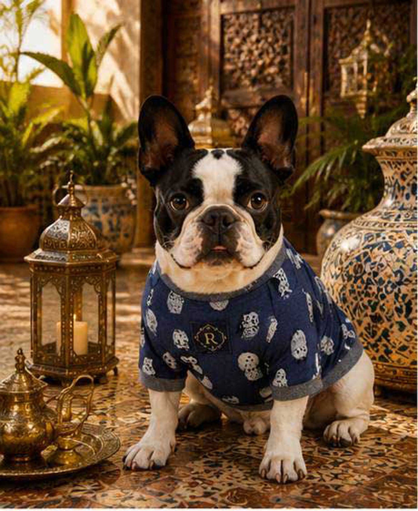 Owl Resort Ptint Tops with accessory◇RIO STYLE◇-dog resort wear-