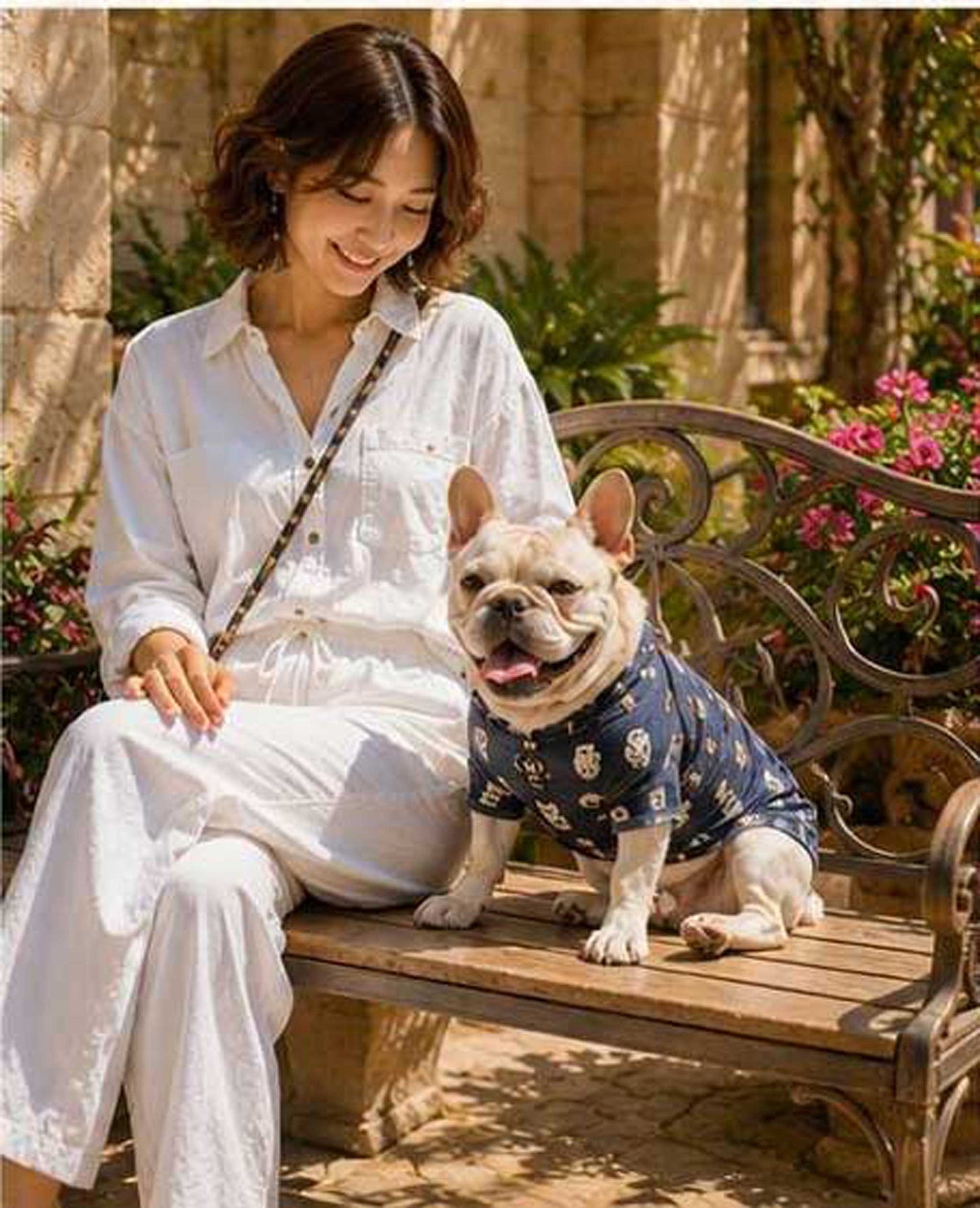 Owl Resort Ptint Tops with accessory◇RIO STYLE◇-dog resort wear-