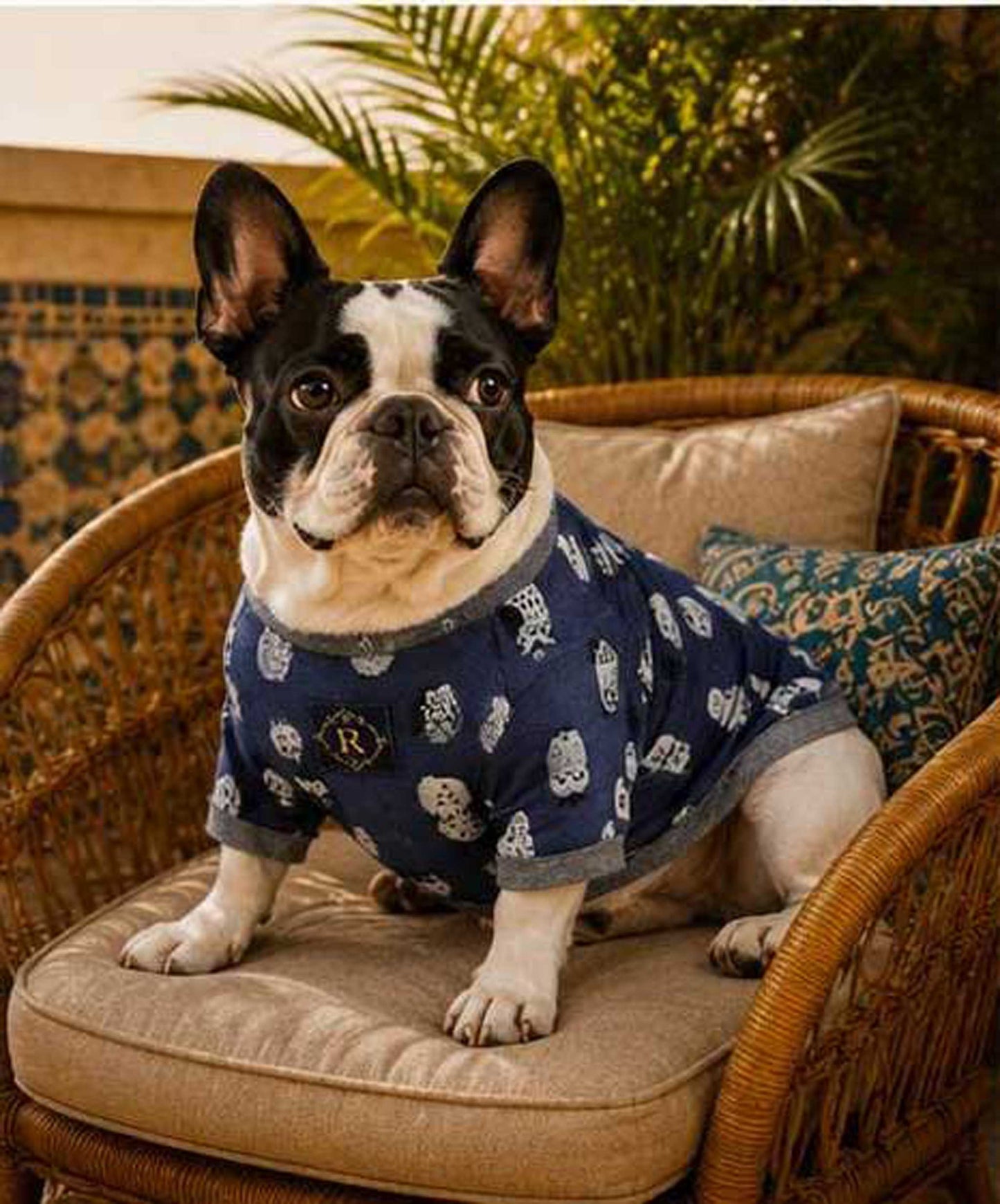 Owl Resort Ptint Tops with accessory◇RIO STYLE◇-dog resort wear-