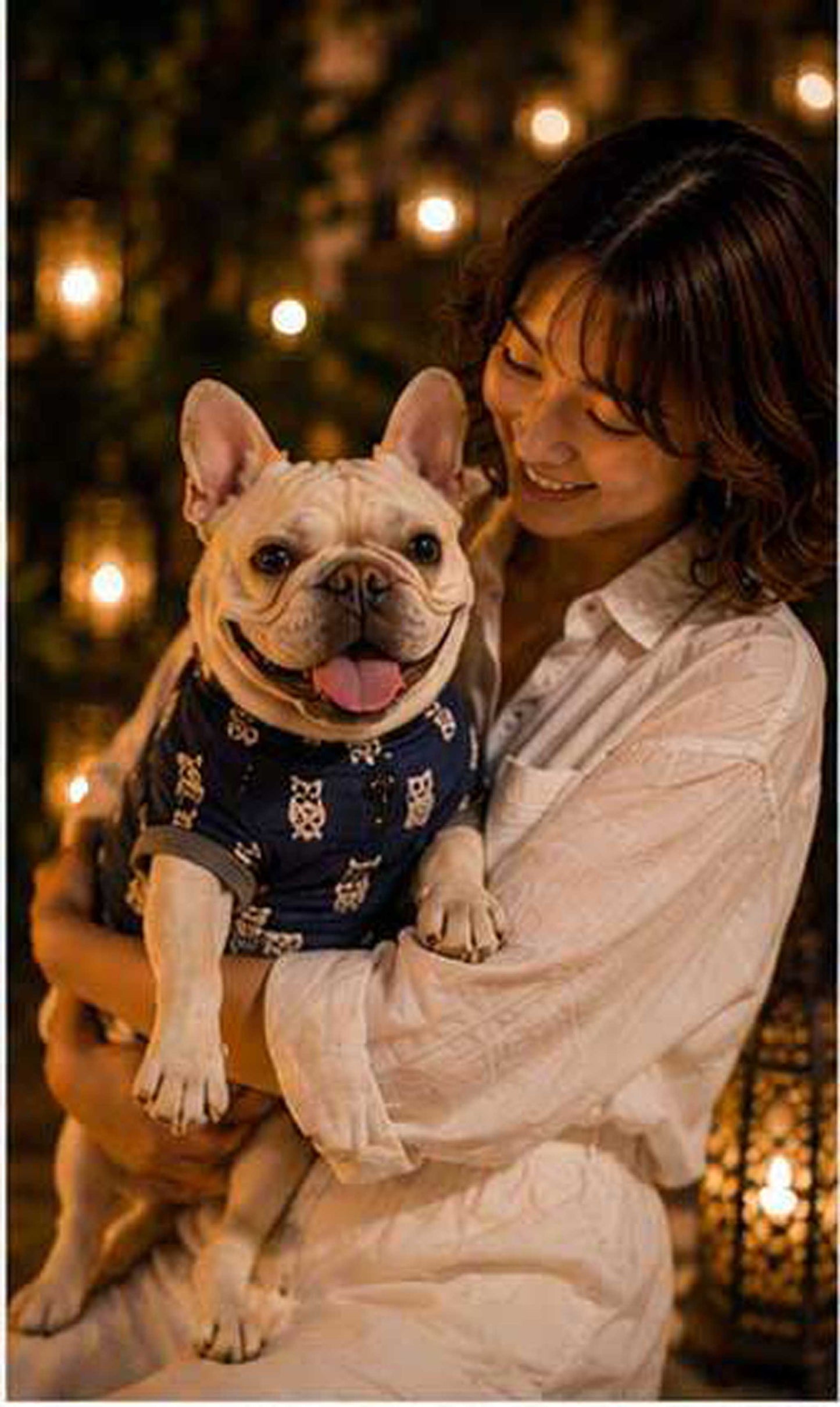 Owl Resort Ptint Tops with accessory◇RIO STYLE◇-dog resort wear-