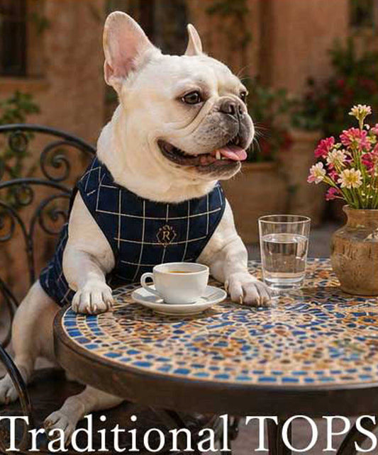 Windowpane Check Traditional Tops◇RIO STYLE◇-dog resort wear-