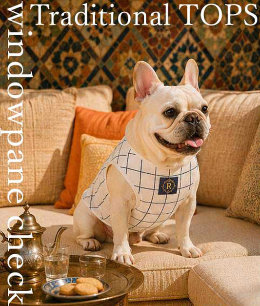 Windowpane check Traditional Tops◇RIO STYLE◇-dog resort wear-
