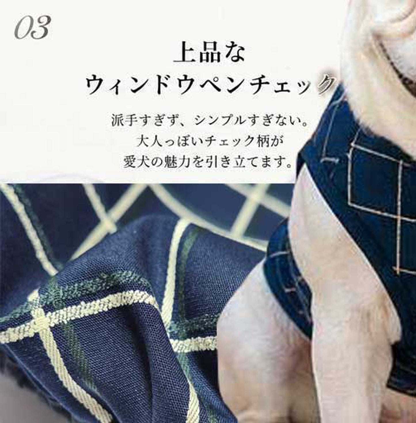 Windowpane check Traditional Tops◇RIO STYLE◇-dog resort wear-