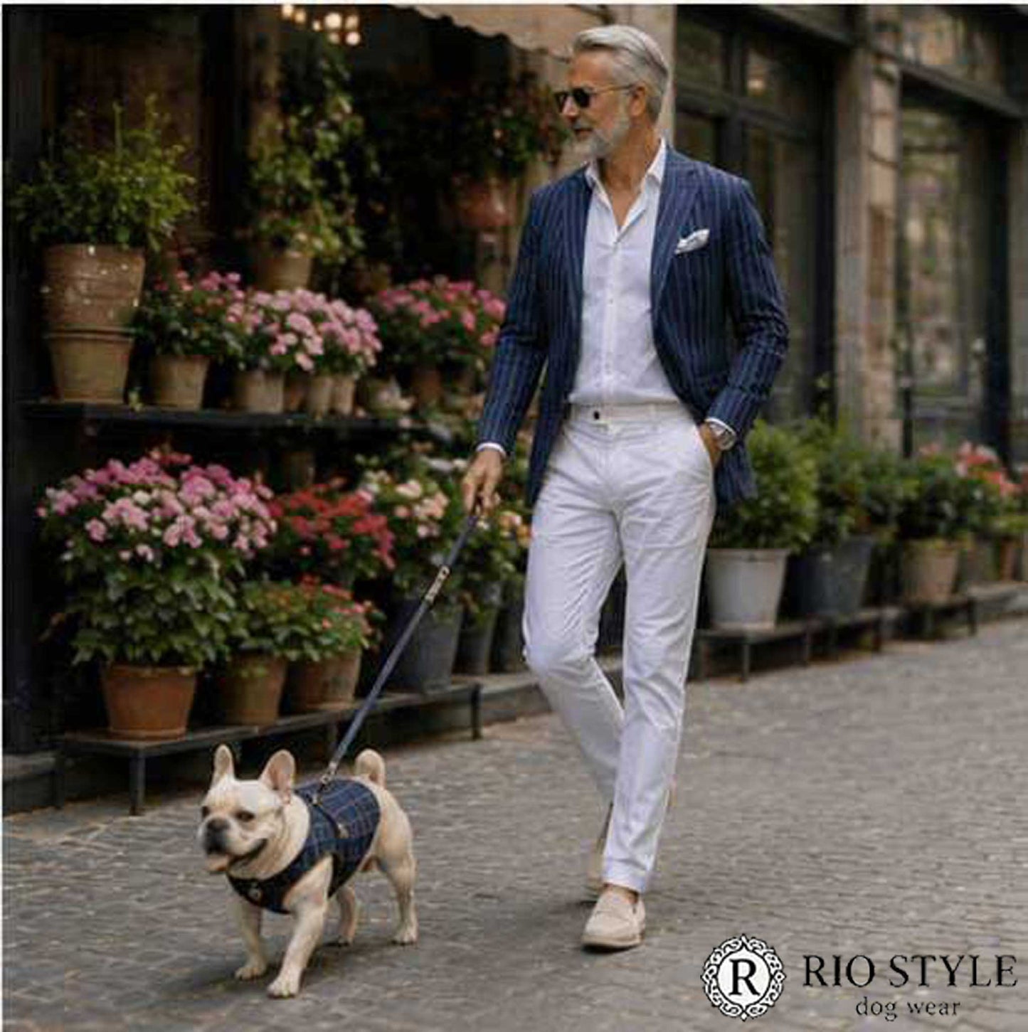 Windowpane check Traditional Tops◇RIO STYLE◇-dog resort wear-