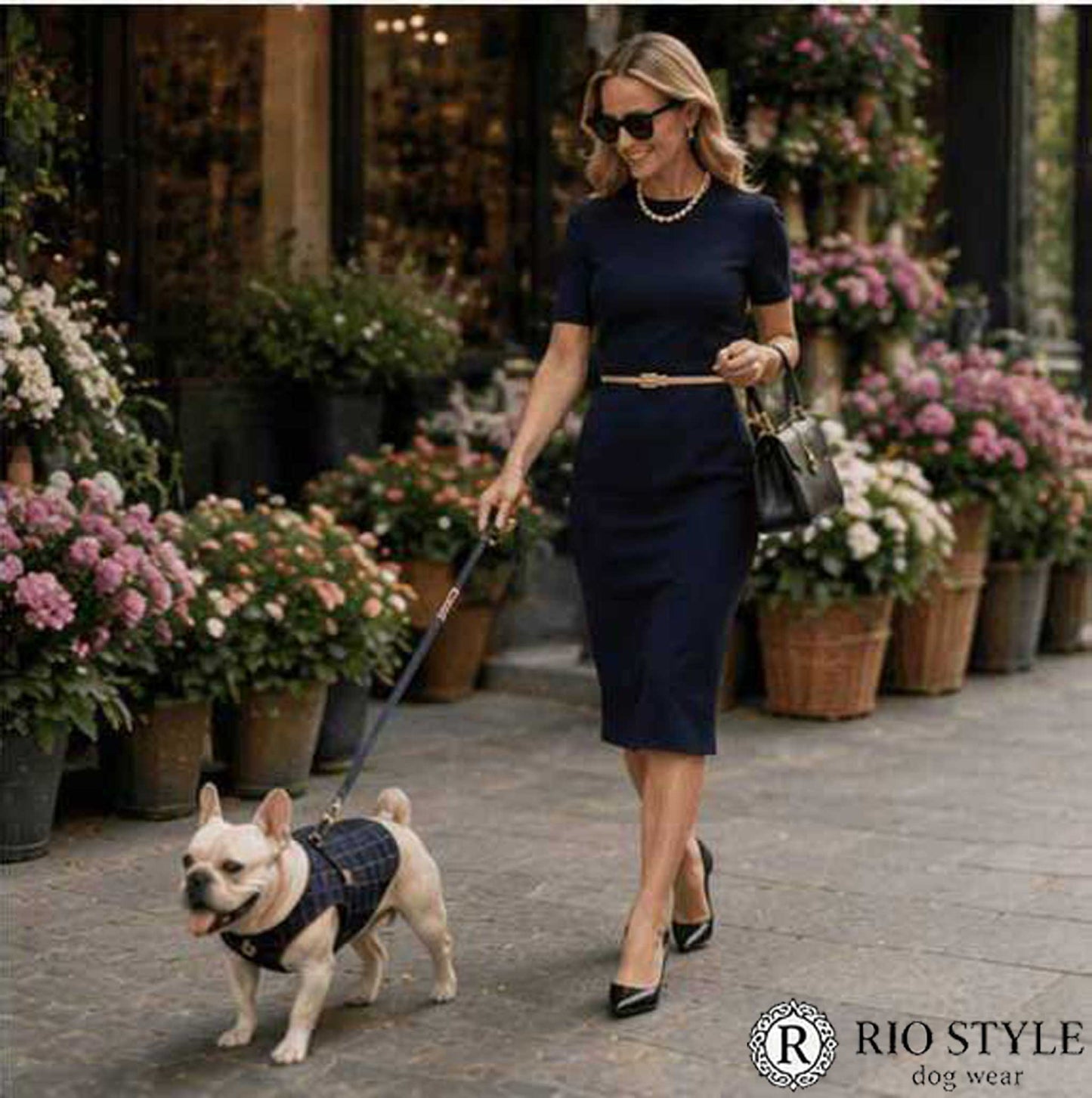 Windowpane check Traditional Tops◇RIO STYLE◇-dog resort wear-
