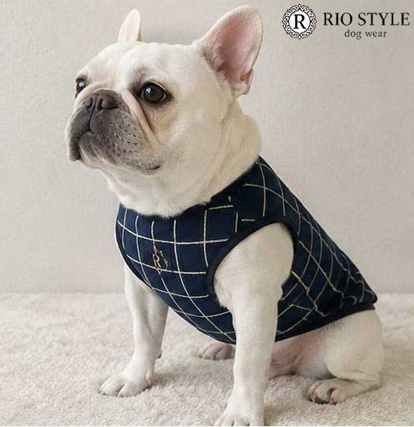 Windowpane check Traditional Tops◇RIO STYLE◇-dog resort wear-