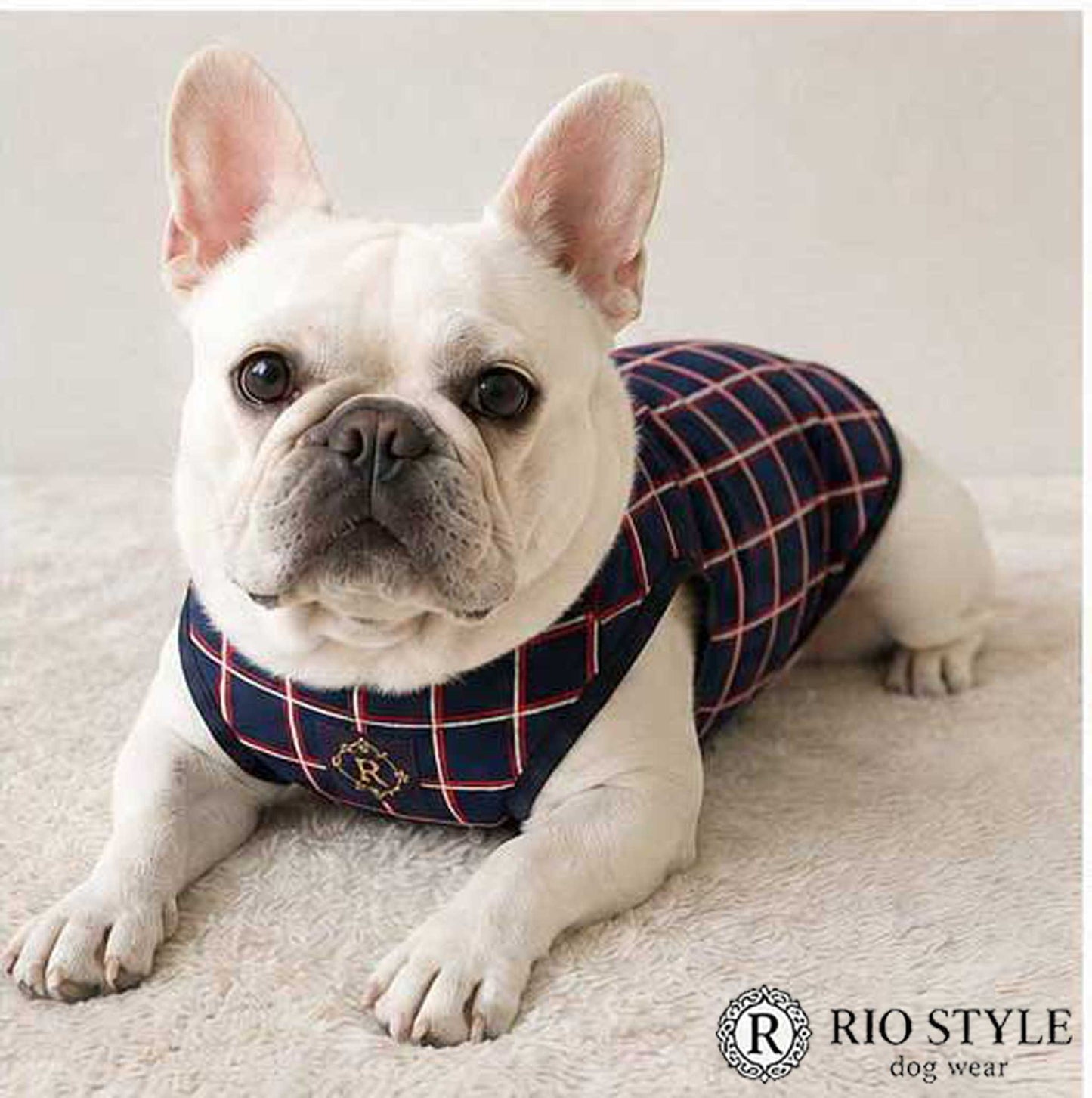 Windowpane check Traditional Tops◇RIO STYLE◇-dog resort wear-