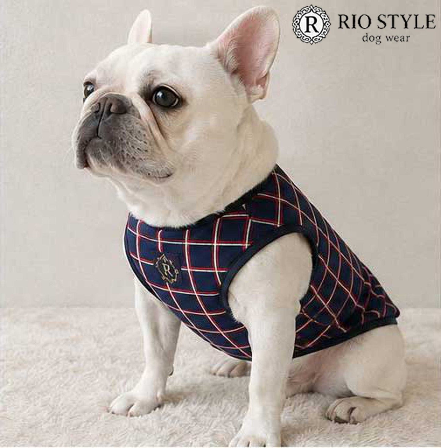 Windowpane check Traditional Tops◇RIO STYLE◇-dog resort wear-