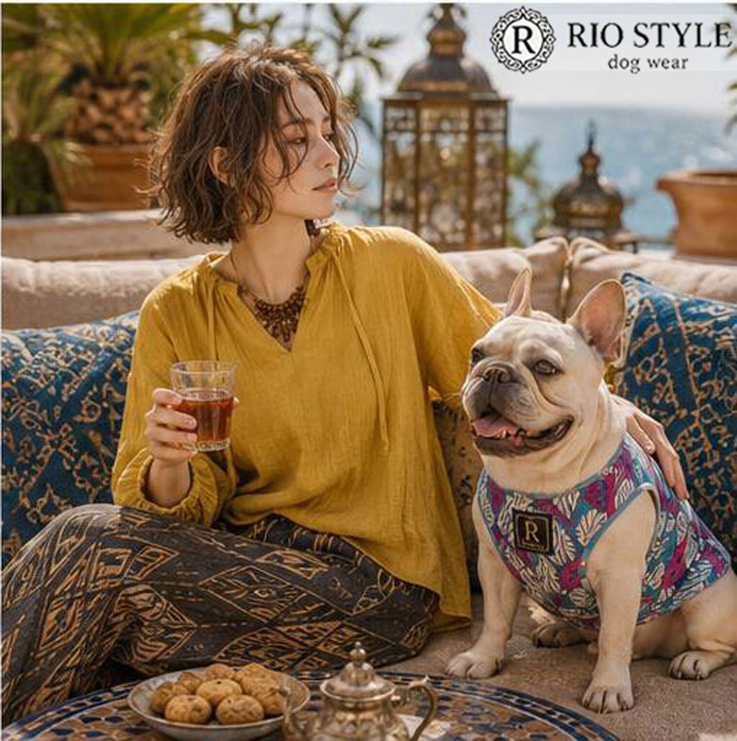 Retro Flower Tops◇RIO STYLE◇-dog resort wear-