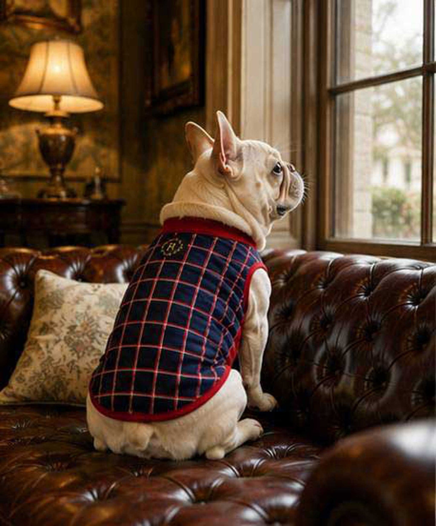 Windowpane Check Traditional Tops◇RIO STYLE◇-dog resort wear-