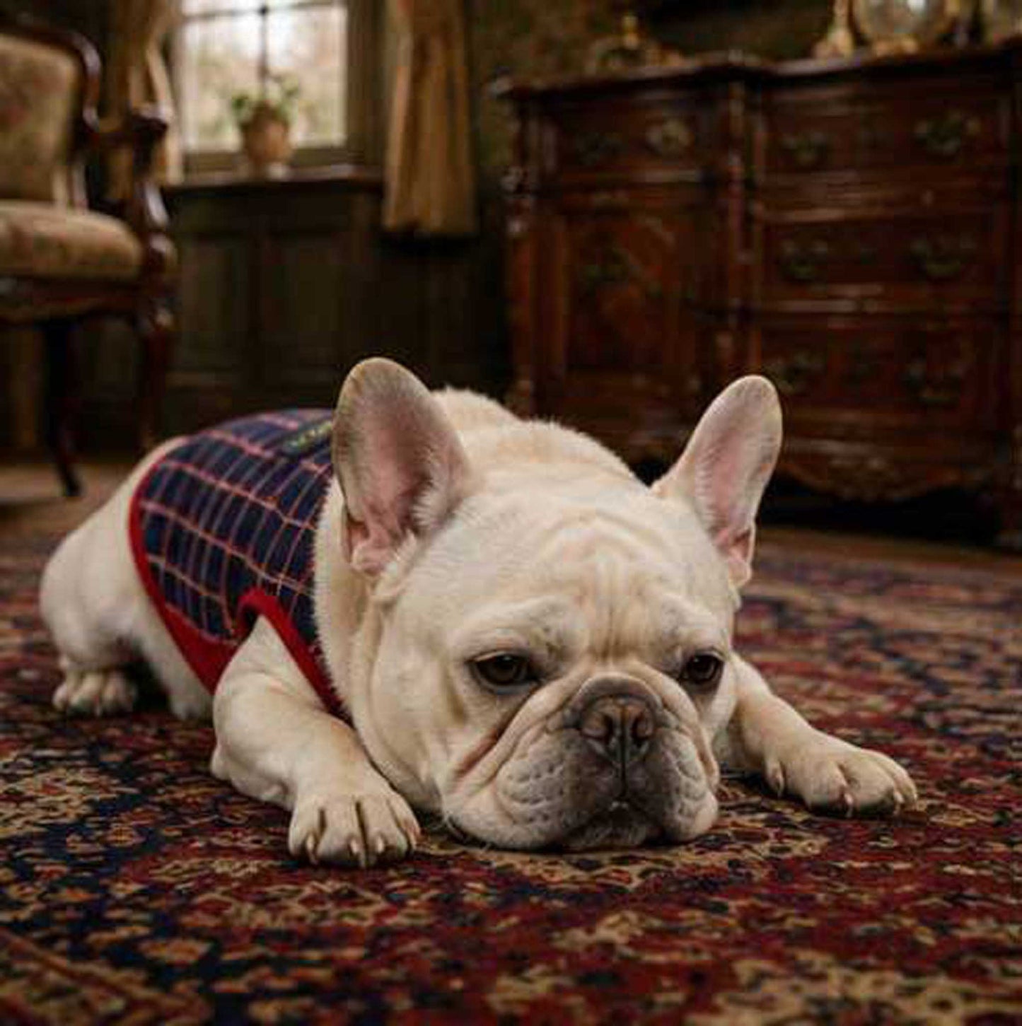 Windowpane Check Traditional Tops◇RIO STYLE◇-dog resort wear-