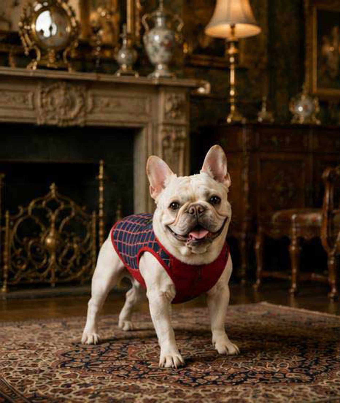 Windowpane Check Traditional Tops◇RIO STYLE◇-dog resort wear-