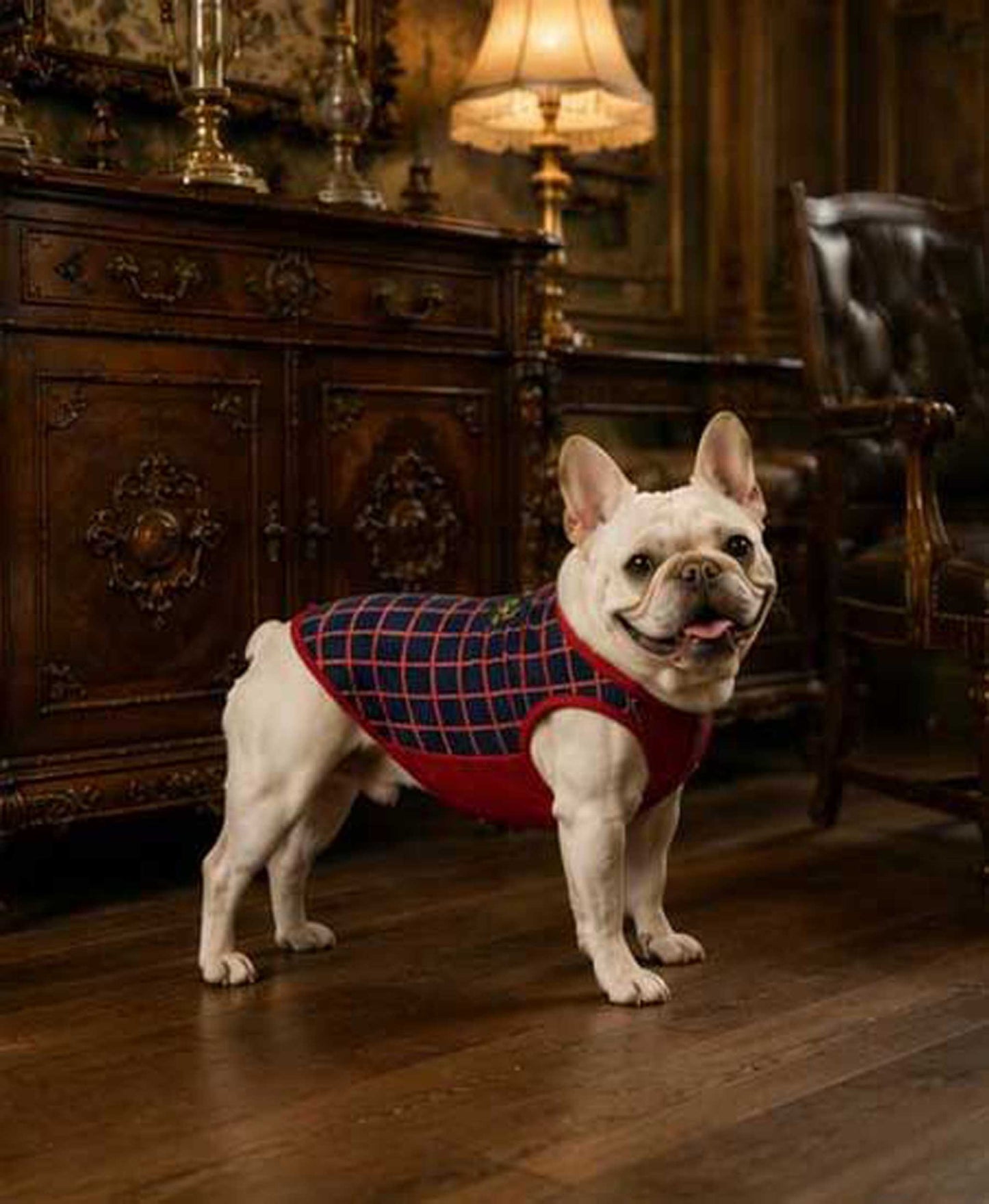 Windowpane Check Traditional Tops◇RIO STYLE◇-dog resort wear-