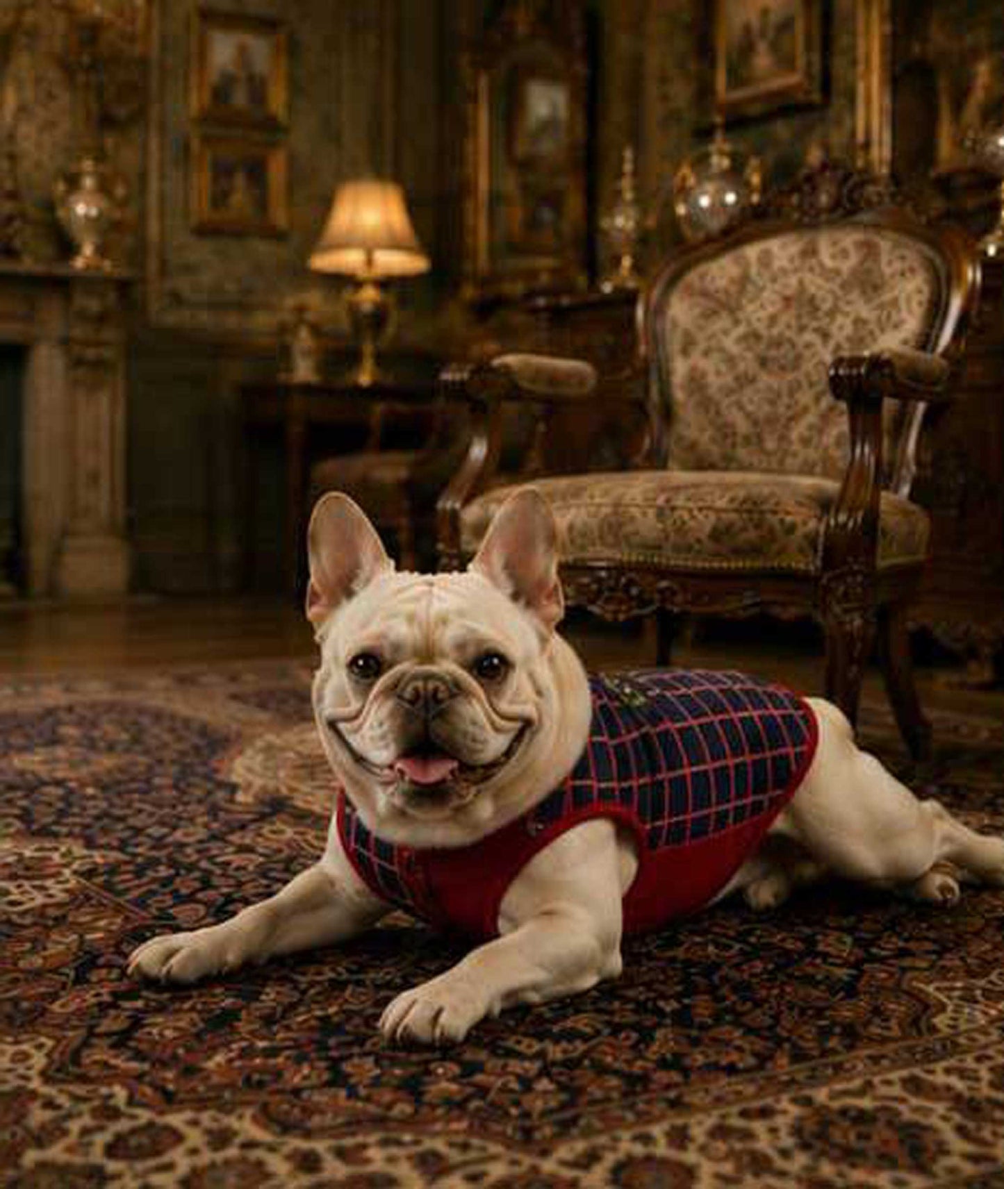 Windowpane Check Traditional Tops◇RIO STYLE◇-dog resort wear-