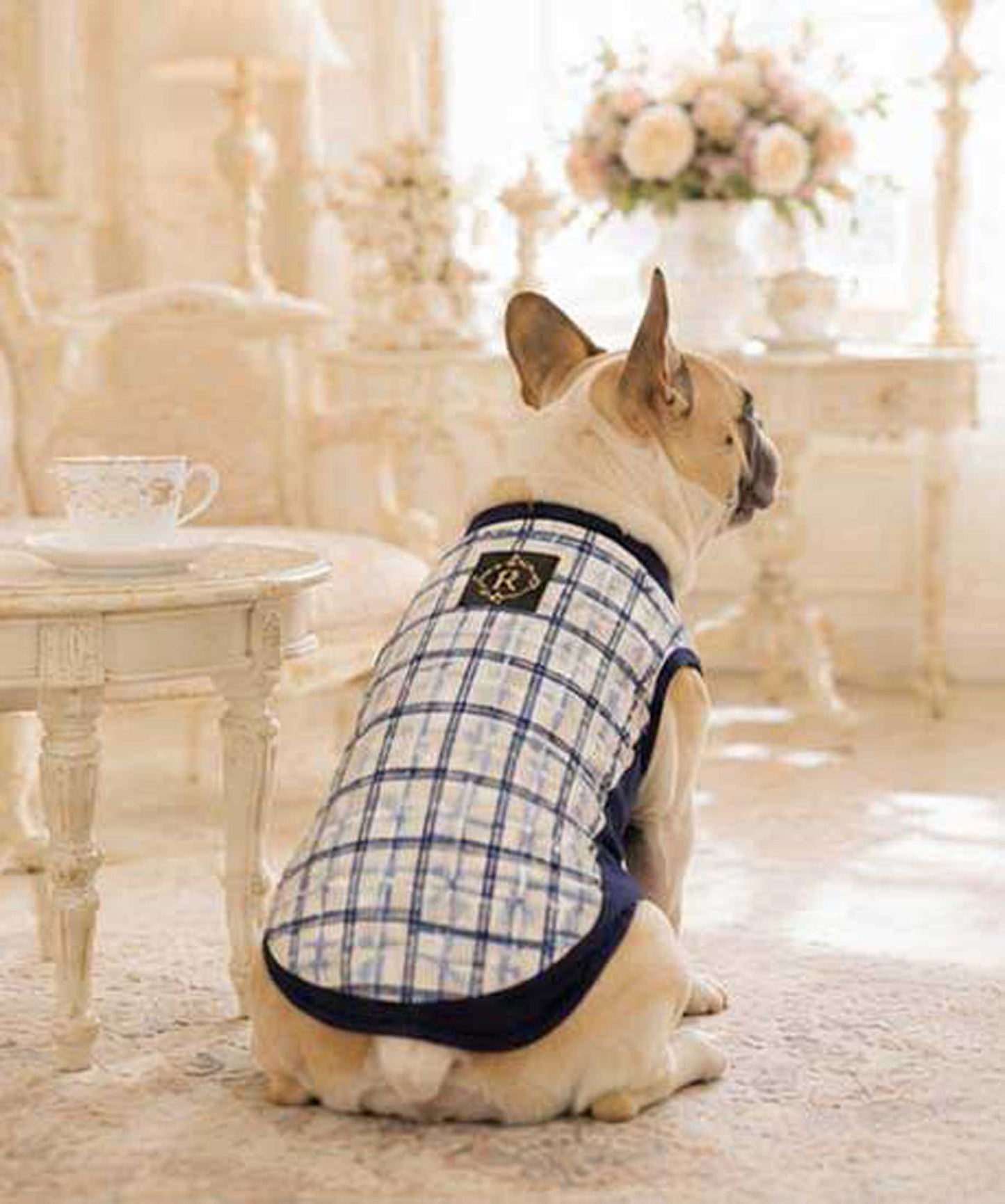 Windowpane Check Traditional Tops◇RIO STYLE◇-dog resort wear-