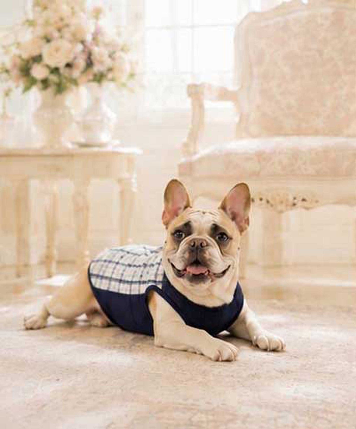 Windowpane Check Traditional Tops◇RIO STYLE◇-dog resort wear-