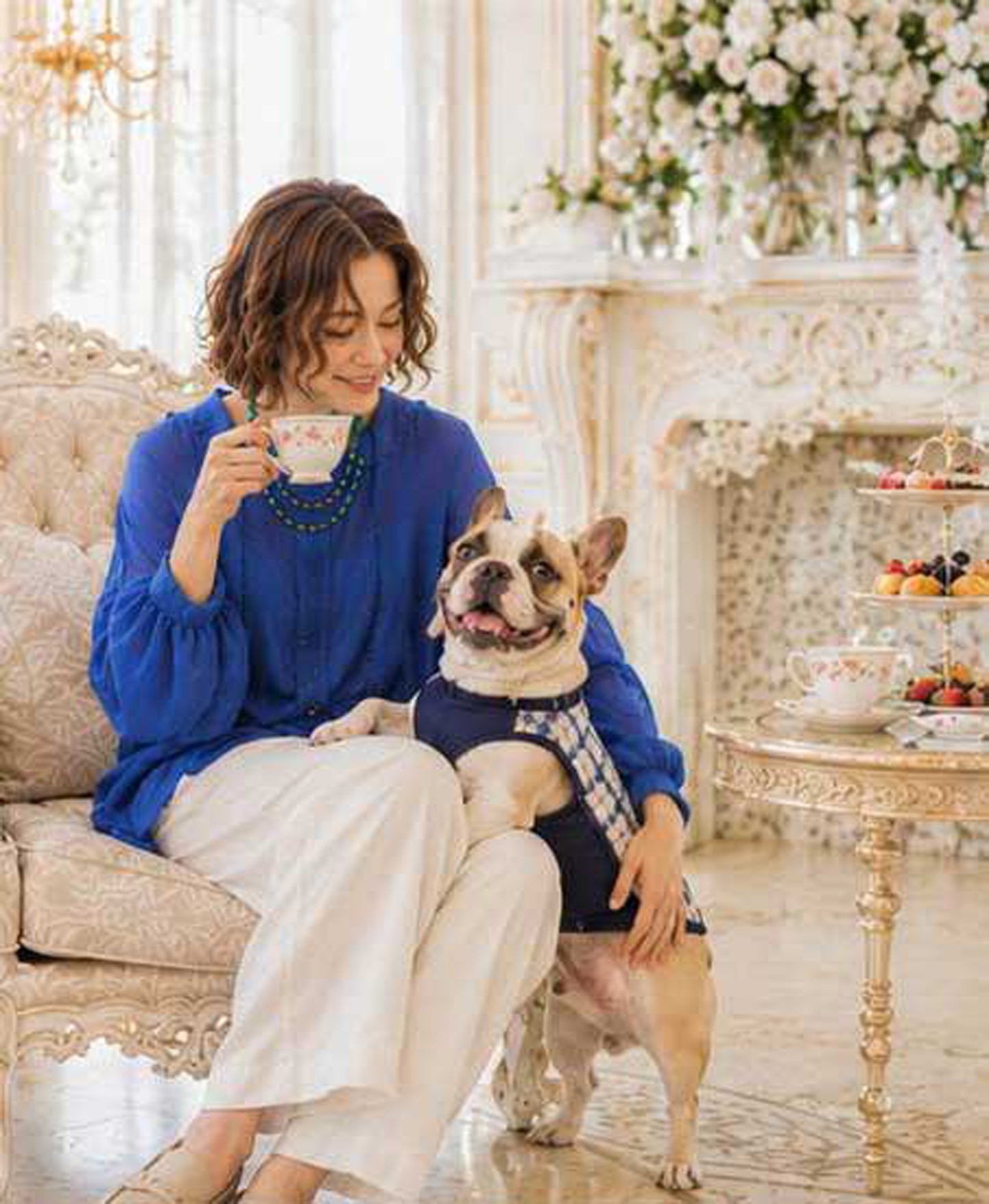 Windowpane Check Traditional Tops◇RIO STYLE◇-dog resort wear-