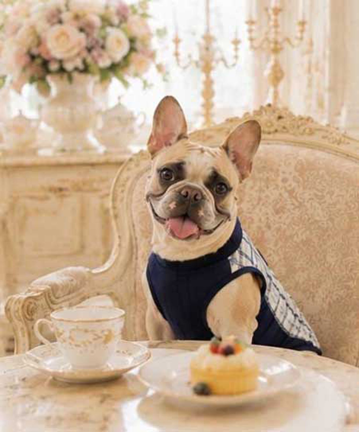 Windowpane Check Traditional Tops◇RIO STYLE◇-dog resort wear-