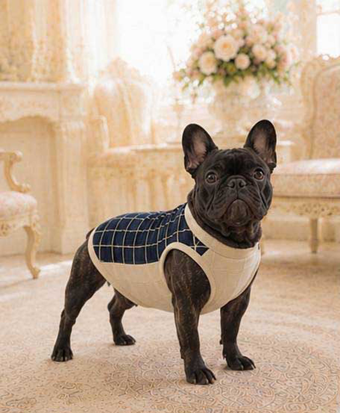 Windowpane Check Traditional Tops◇RIO STYLE◇-dog resort wear-