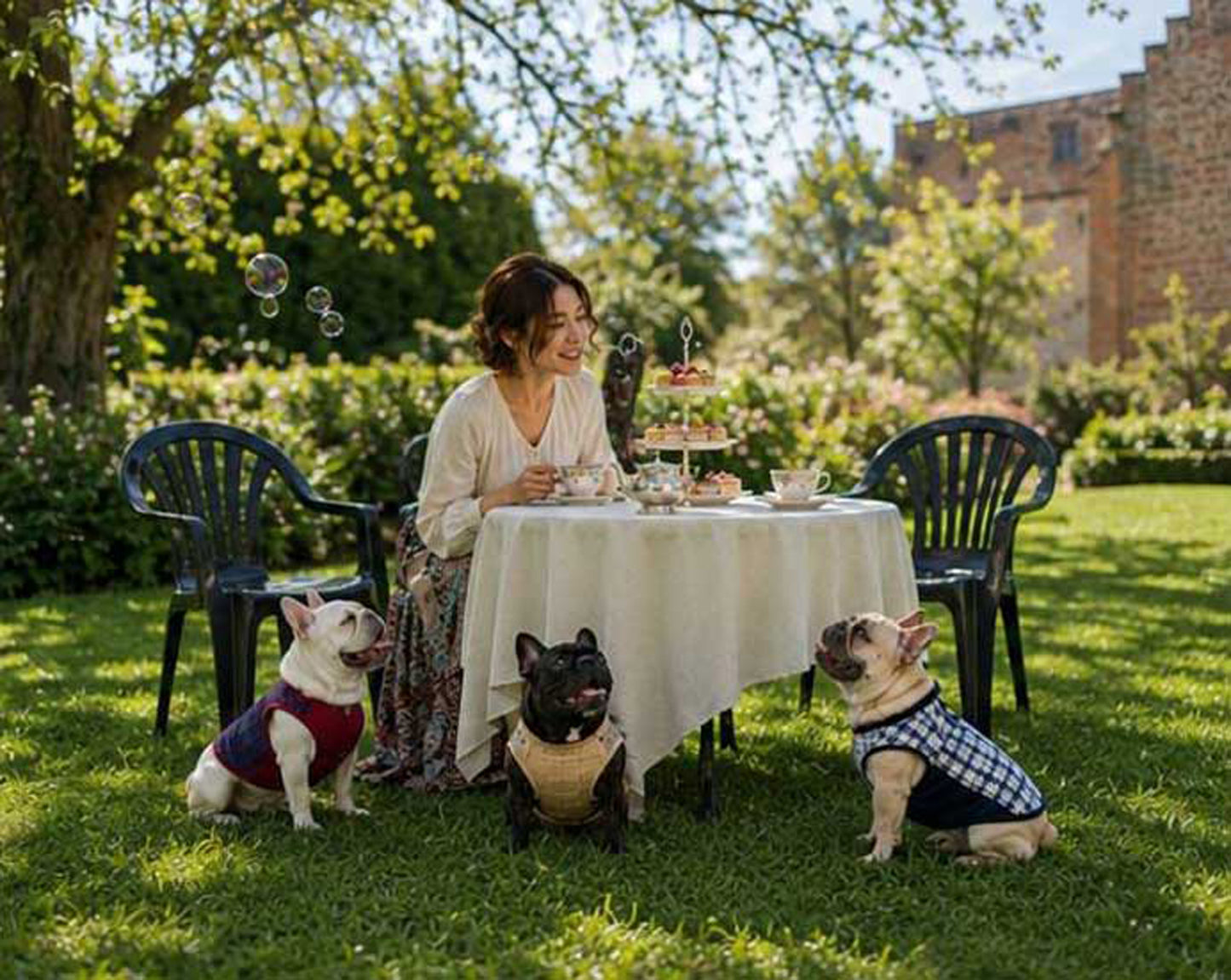 Windowpane Check Traditional Tops◇RIO STYLE◇-dog resort wear-