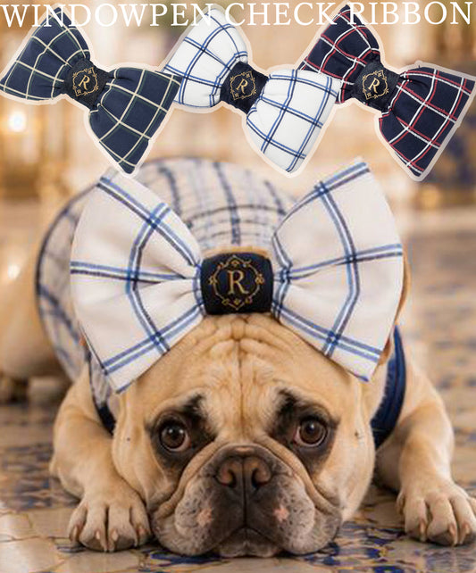 【7/24 NEW!!】Windowpane check RIBBON◇RIO STYLE◇-dog resort wear-