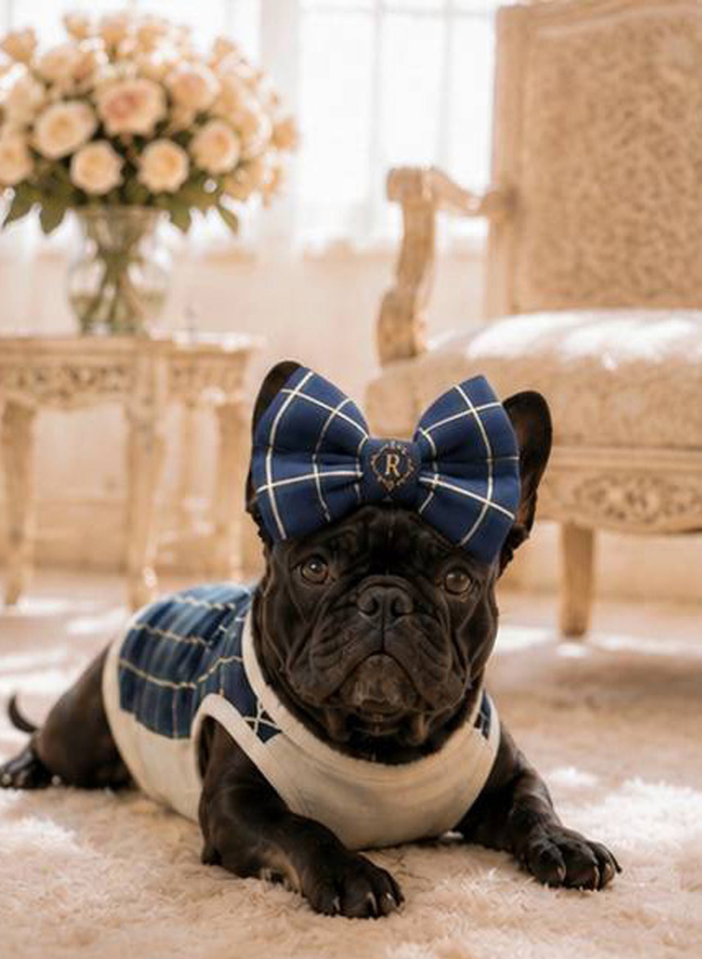 【7/24 NEW!!】Windowpane check RIBBON◇RIO STYLE◇-dog resort wear-