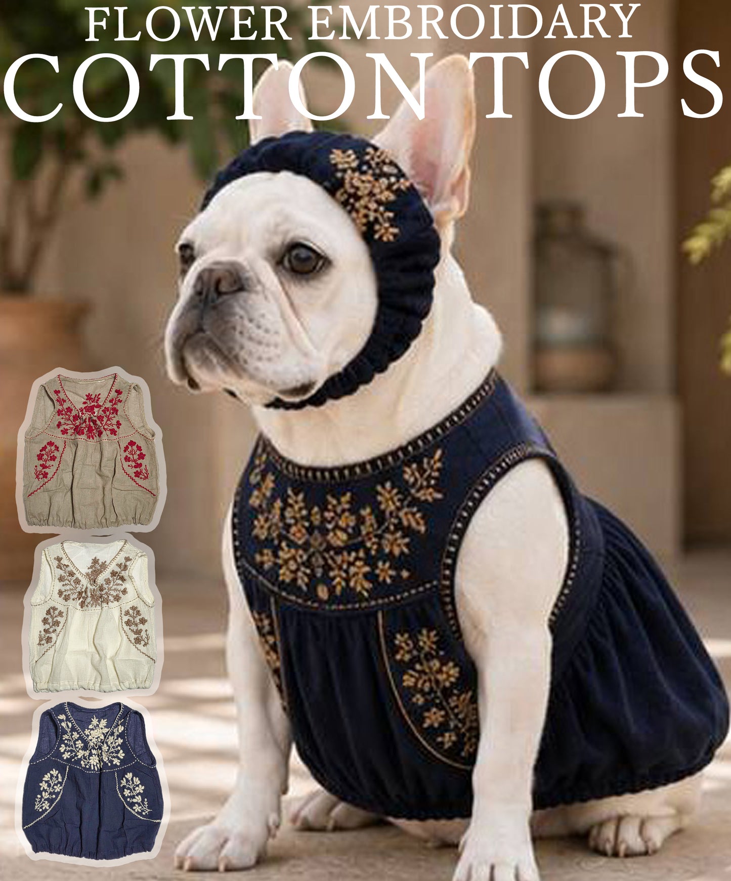 Flower Embroidary TOPS◇RIO STYLE◇-dog resort wear-