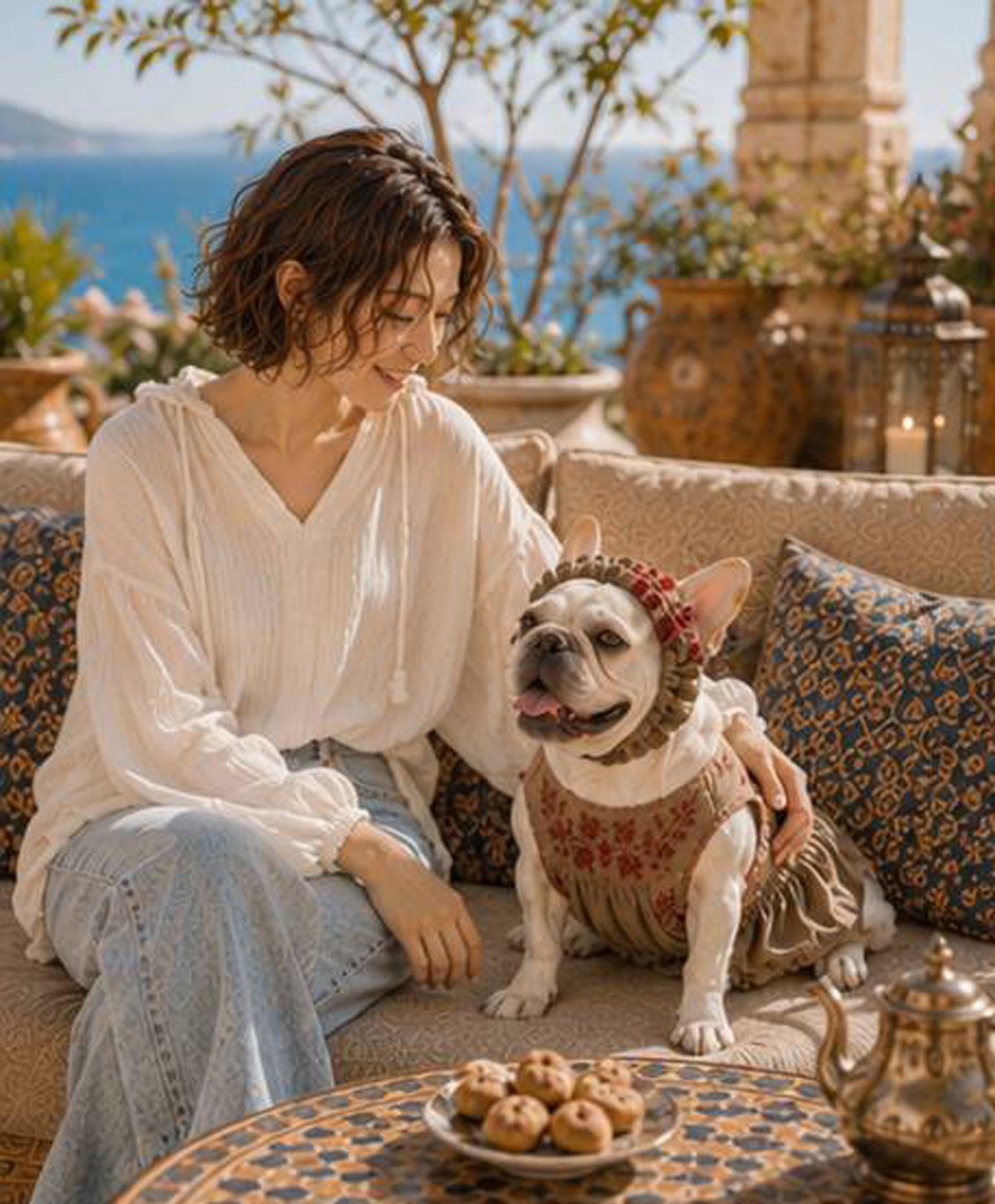 Flower Embroidary TOPS◇RIO STYLE◇-dog resort wear-