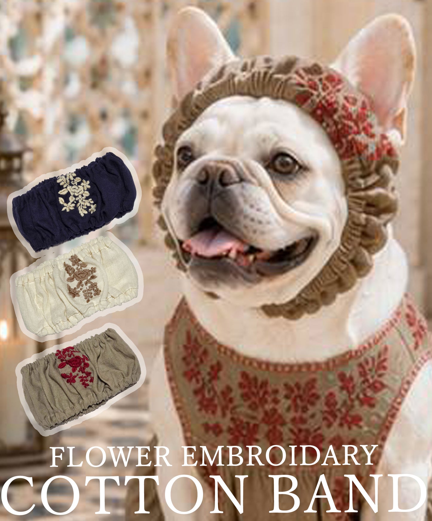 Flower Embroidary BAND◇RIO STYLE◇-dog resort wear-