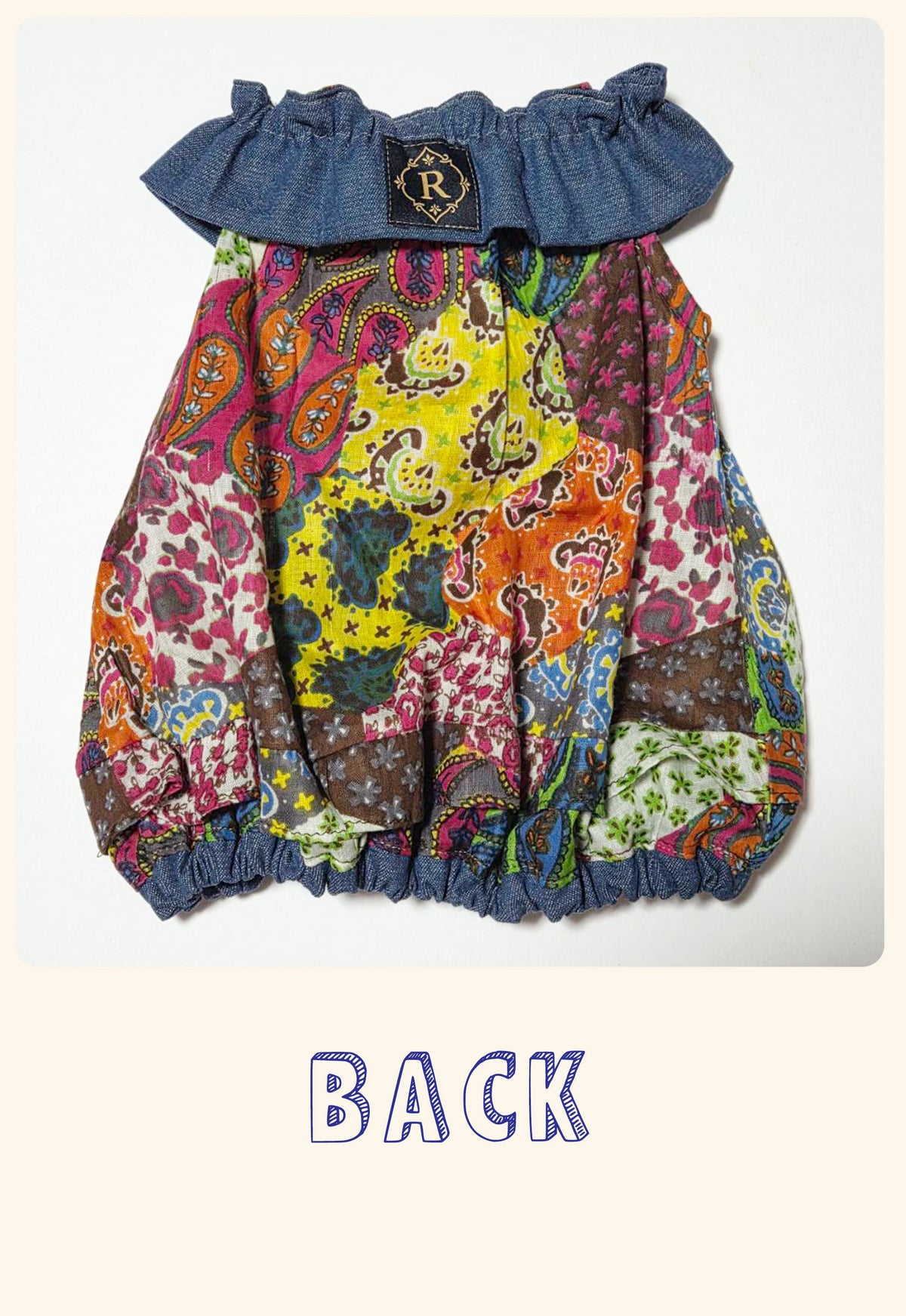 【8/29 NEW!!】PATCHWORK PATTERN DENIM COLLAR TOPS◇RIO STYLE◇-dog resort wear-