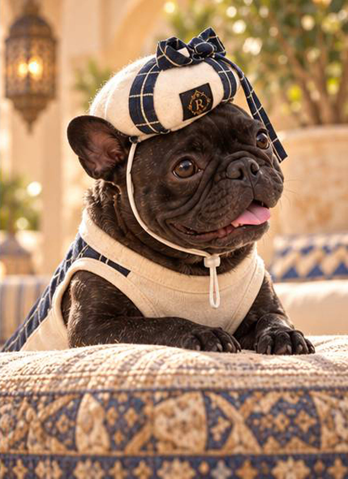 【9/28 NEW!!】WINDOWPEN CHECK RIBBON BERET HAT◇RIO STYLE◇-dog resort wear-