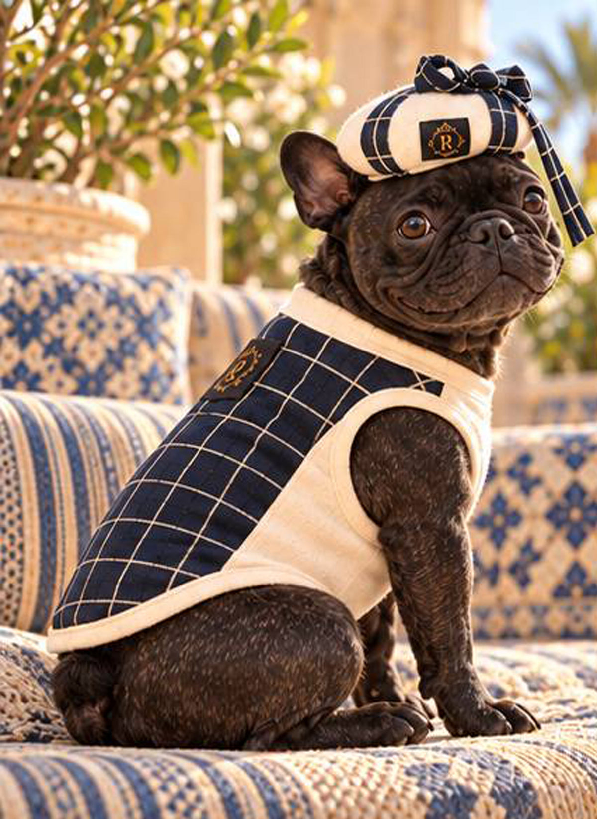 【9/28 NEW!!】WINDOWPEN CHECK RIBBON BERET HAT◇RIO STYLE◇-dog resort wear-