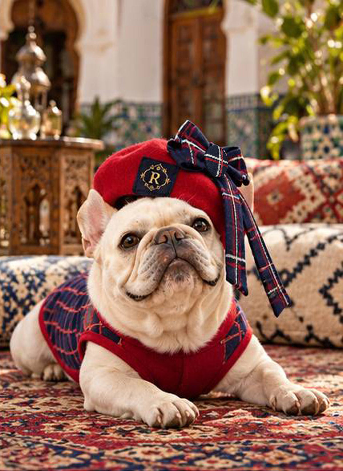 【9/28 NEW!!】WINDOWPEN CHECK RIBBON BERET HAT◇RIO STYLE◇-dog resort wear-