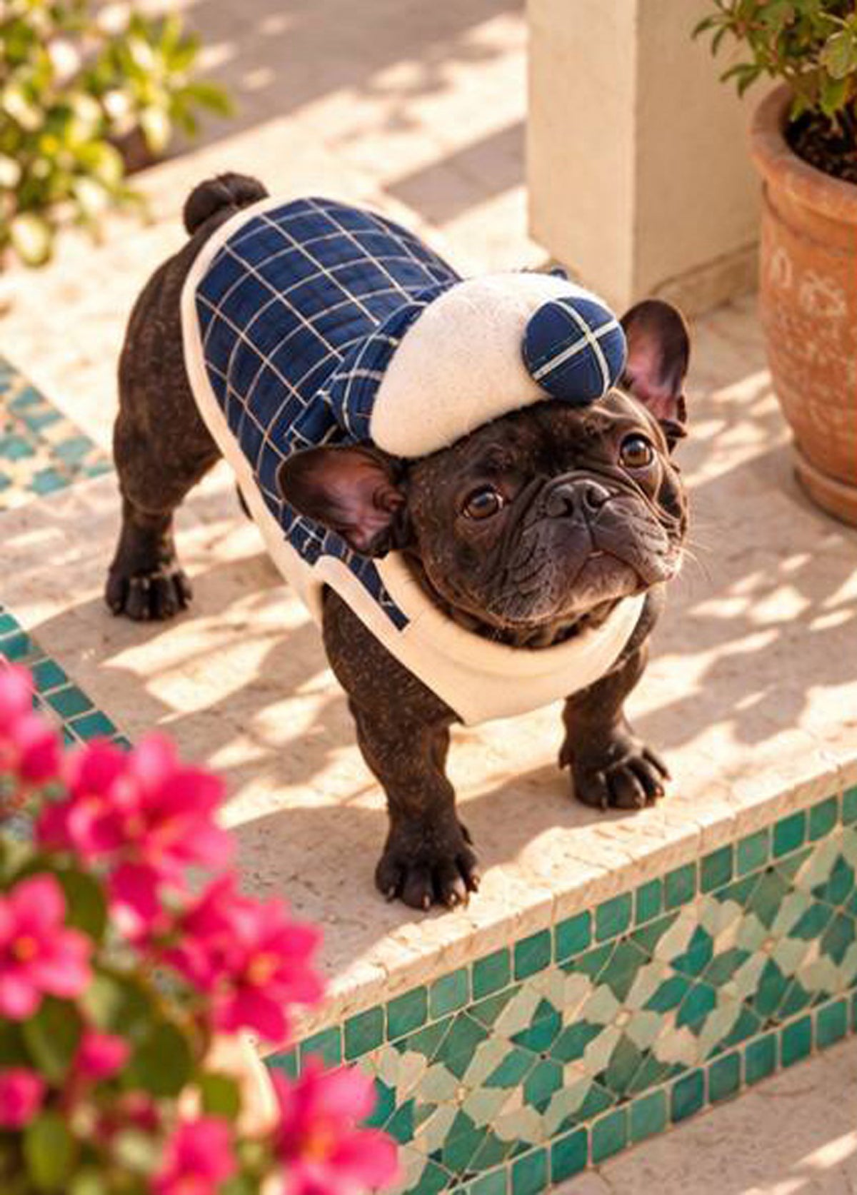 【9/28 NEW!!】WINDOWPEN CHECK RIBBON BERET HAT◇RIO STYLE◇-dog resort wear-