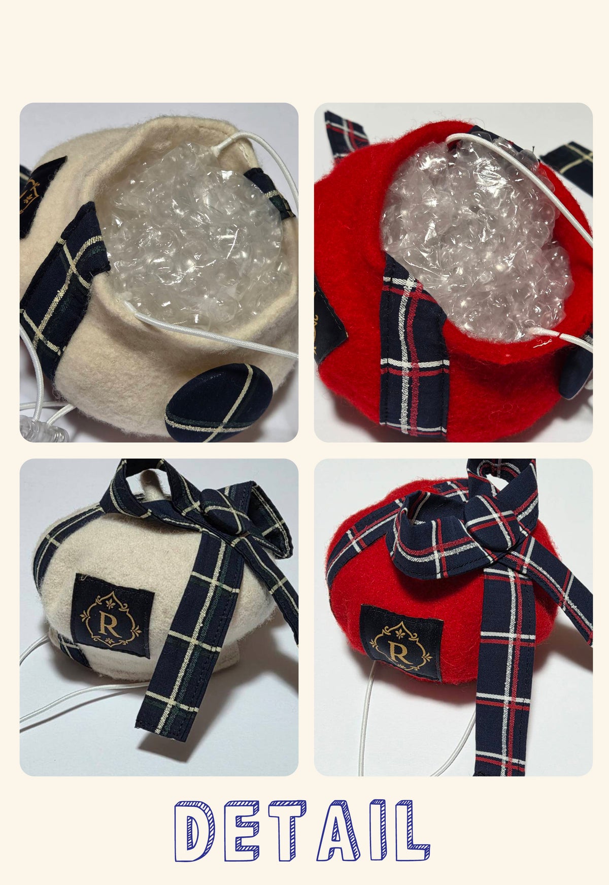 【9/28 NEW!!】WINDOWPEN CHECK RIBBON BERET HAT◇RIO STYLE◇-dog resort wear-