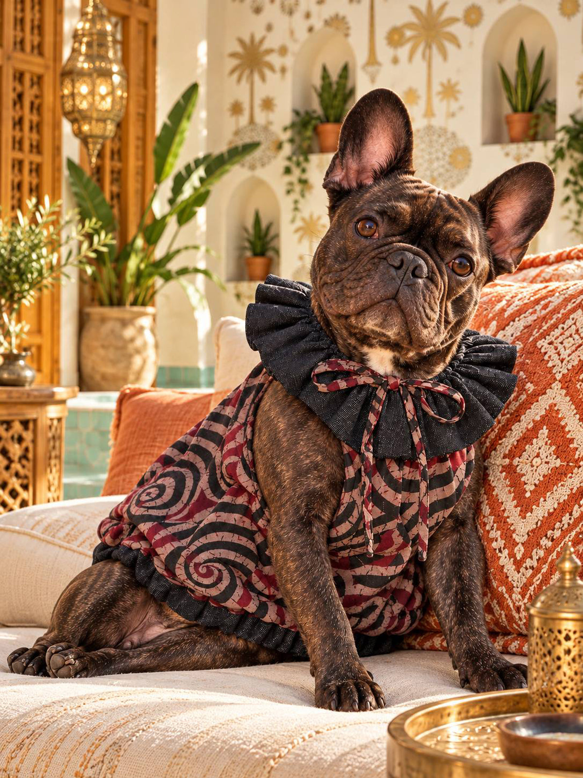 【10/25 NEW!!】AFRICAN BATIK PATTERN FRILL TOPS◇RIO STYLE◇-dog resort wear-