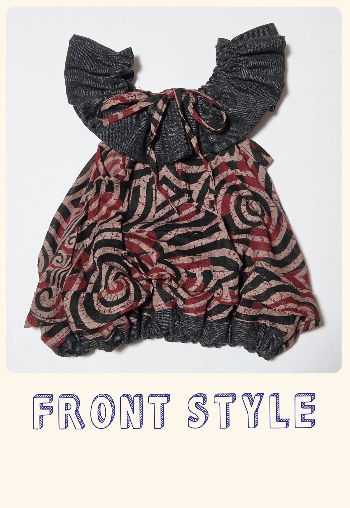 【10/25 NEW!!】AFRICAN BATIK PATTERN FRILL TOPS◇RIO STYLE◇-dog resort wear-