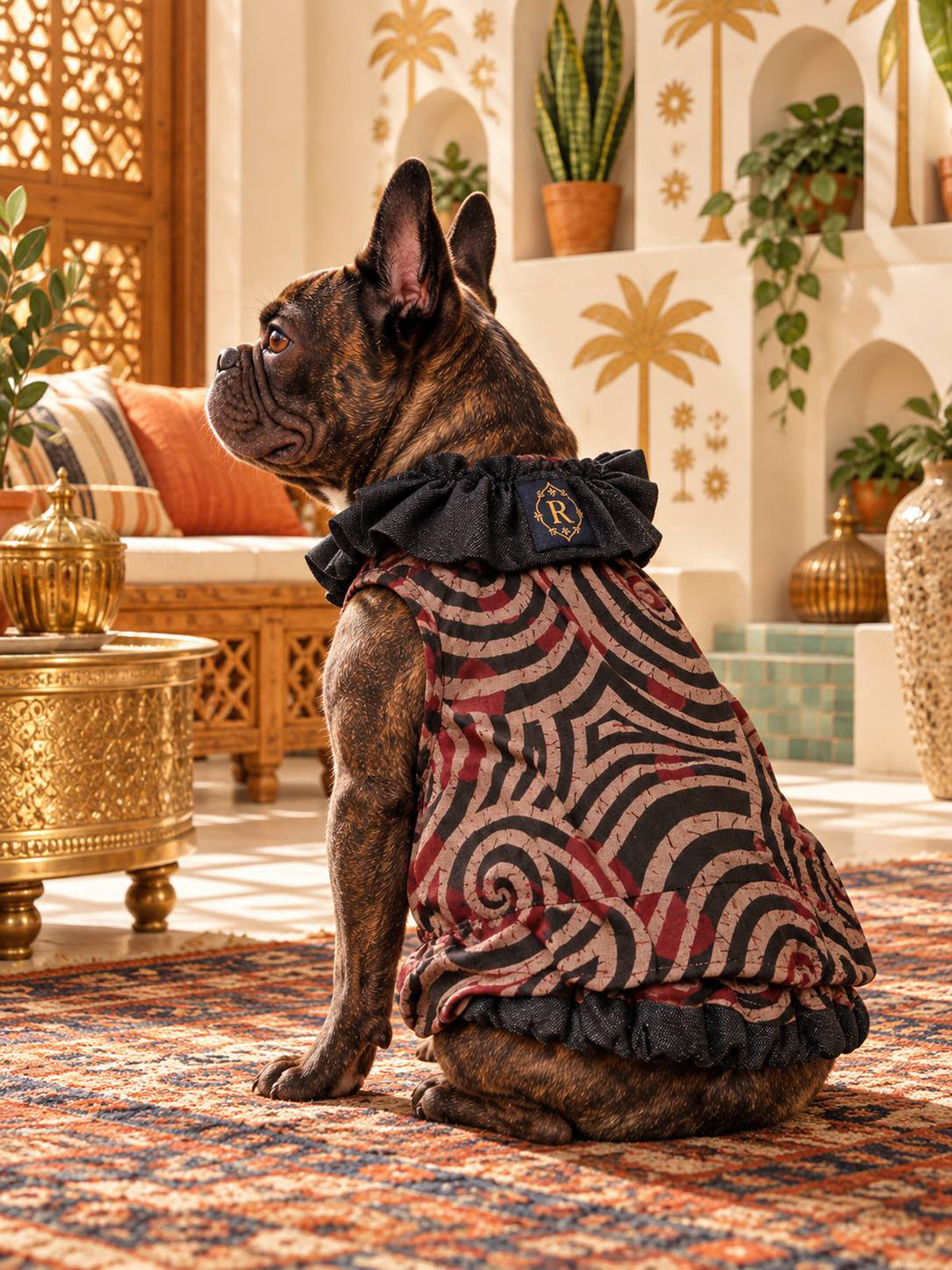 【10/25 NEW!!】AFRICAN BATIK PATTERN FRILL TOPS◇RIO STYLE◇-dog resort wear-