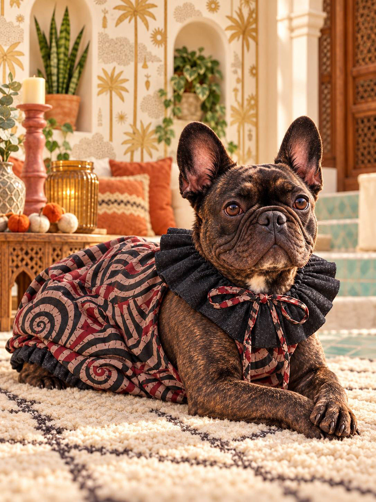 【10/25 NEW!!】AFRICAN BATIK PATTERN FRILL TOPS◇RIO STYLE◇-dog resort wear-