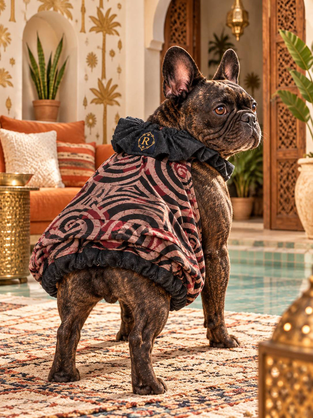 【10/25 NEW!!】AFRICAN BATIK PATTERN FRILL TOPS◇RIO STYLE◇-dog resort wear-