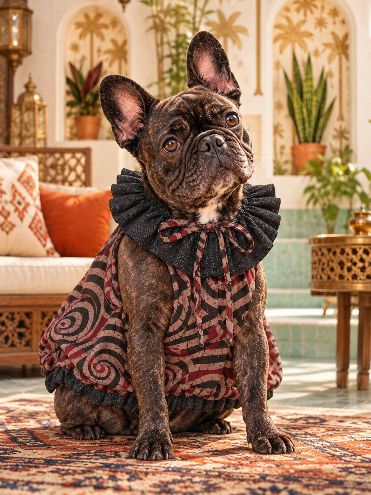 【10/25 NEW!!】AFRICAN BATIK PATTERN FRILL TOPS◇RIO STYLE◇-dog resort wear-