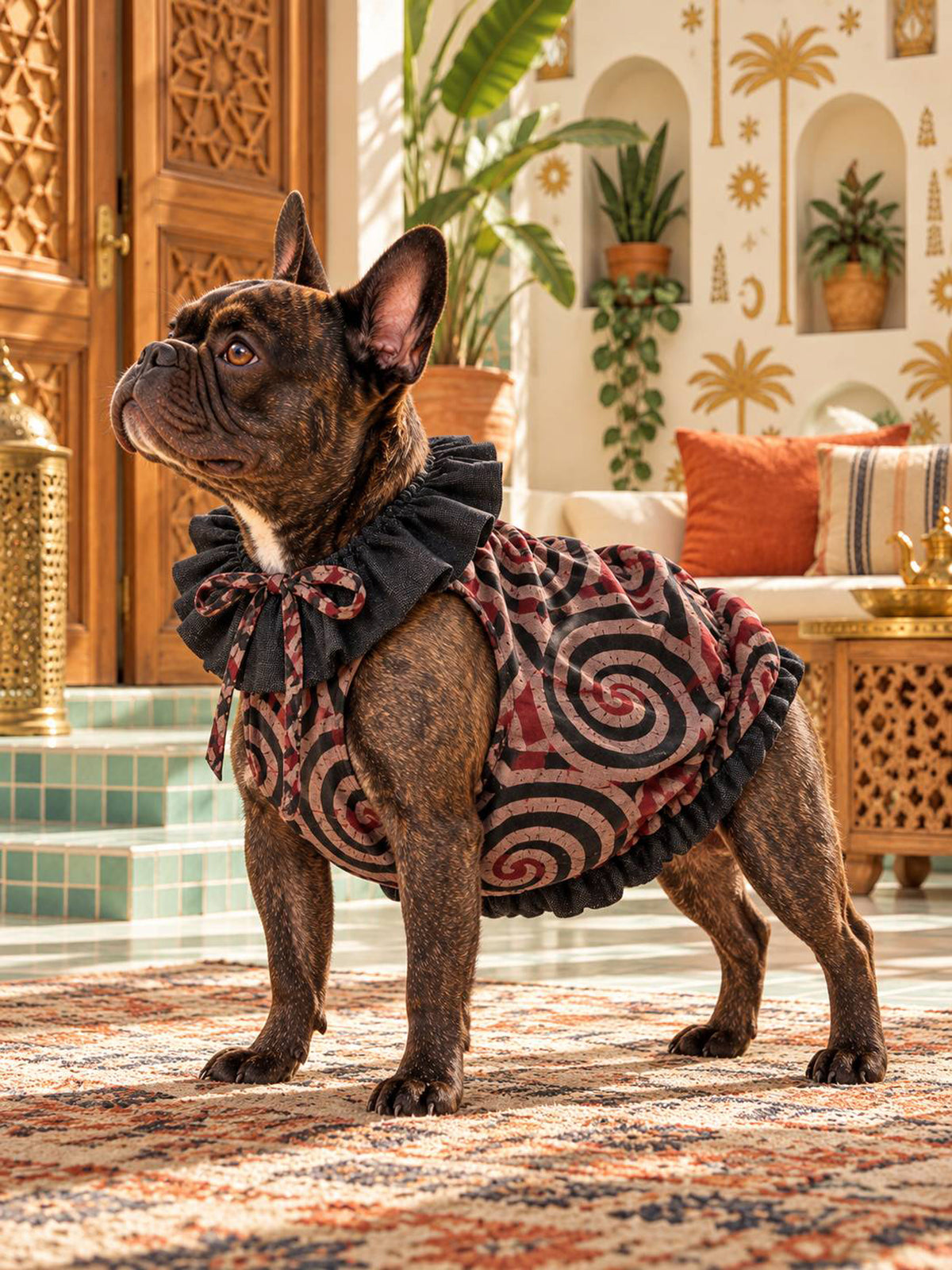 【10/25 NEW!!】AFRICAN BATIK PATTERN FRILL TOPS◇RIO STYLE◇-dog resort wear-